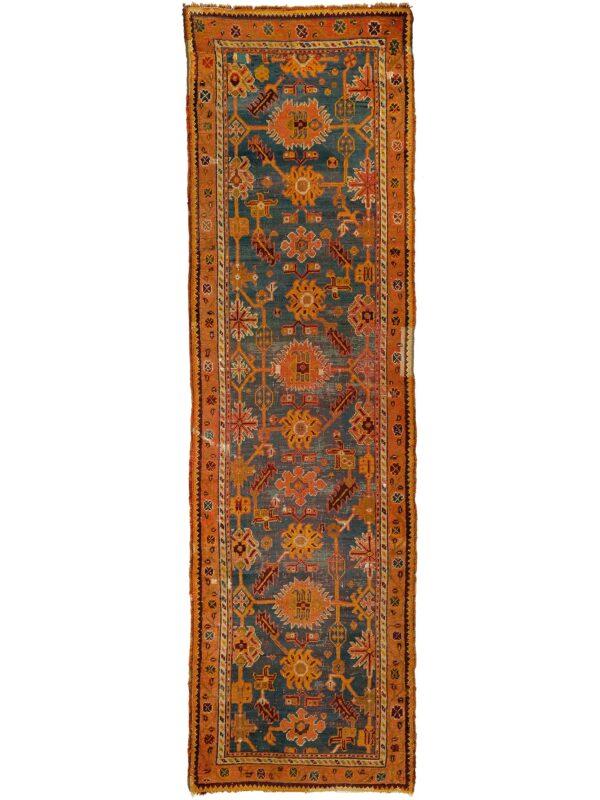 Antique Turkish Oushak Runner rug