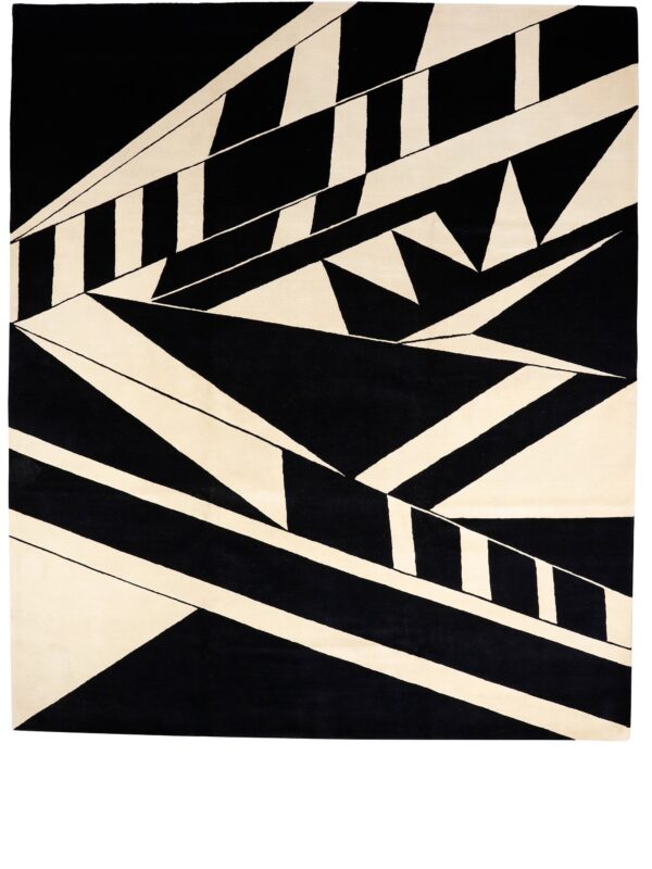 Erte Black and White Contemporary Rug