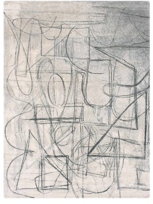 Gesture Black and White Contemporary Rug