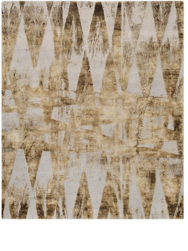 Jagged Bronze Contemporary Rug