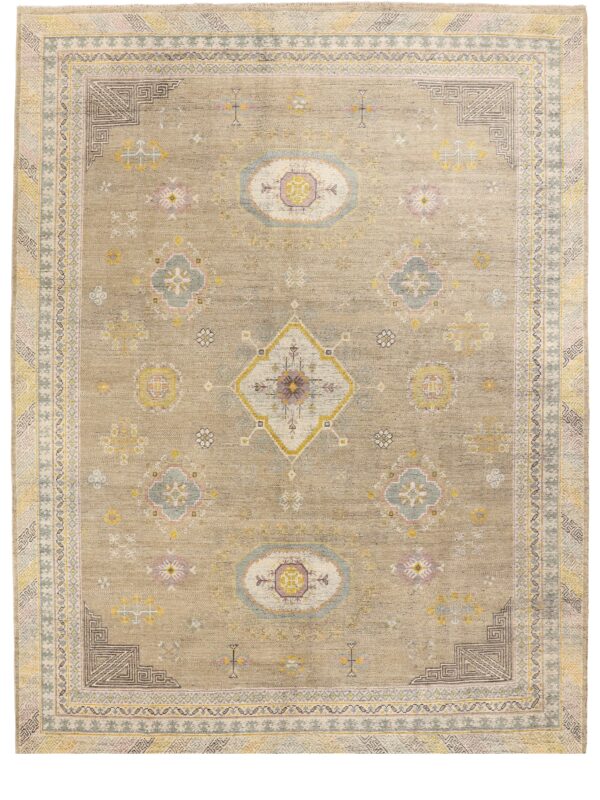 Antique Vintage Style Turkish Khotan Rug