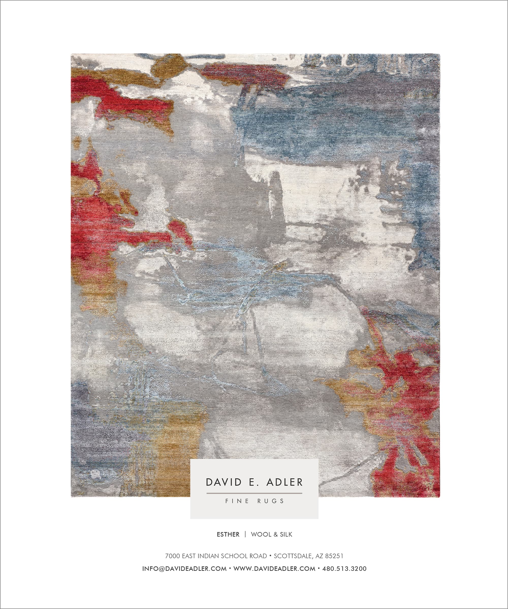 Luxe Magazine Ad July/August 2022 Issue, David E. Adler Fine Rugs