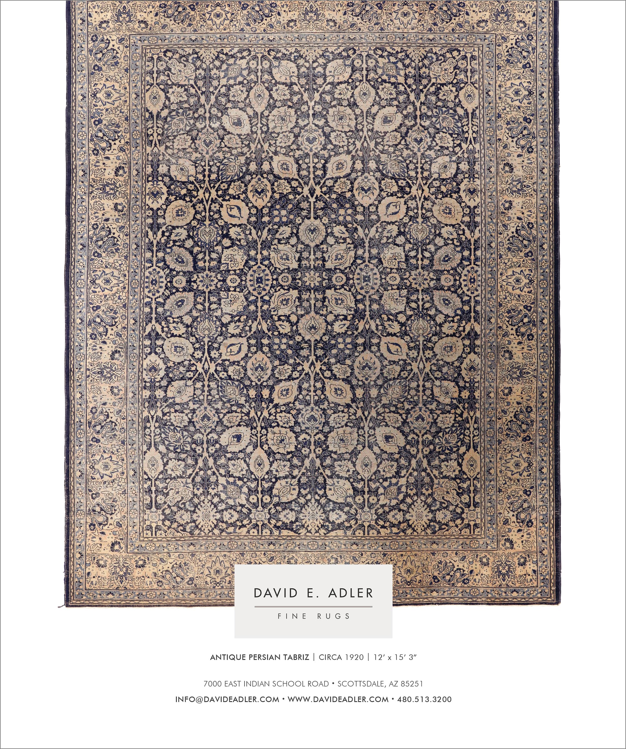 Luxe Magazine Ad May/June 2021 Issue, David E. Adler Fine Rugs