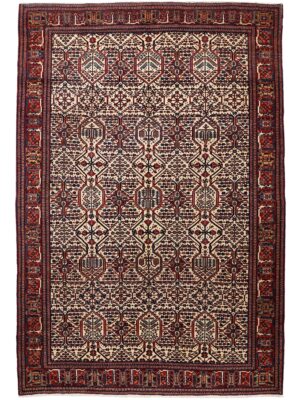Antique Persian Joshagan Ivory Multi