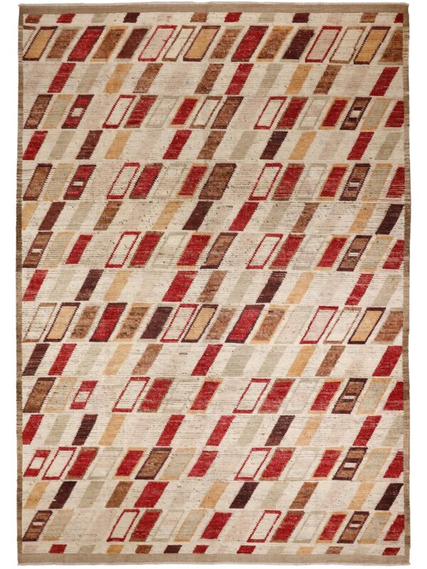 GEOMETRIC MOROCCAN IVORY RED