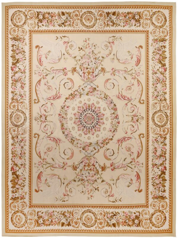 FLORAL BOUQUET AUBUSSON CREAM ROSE