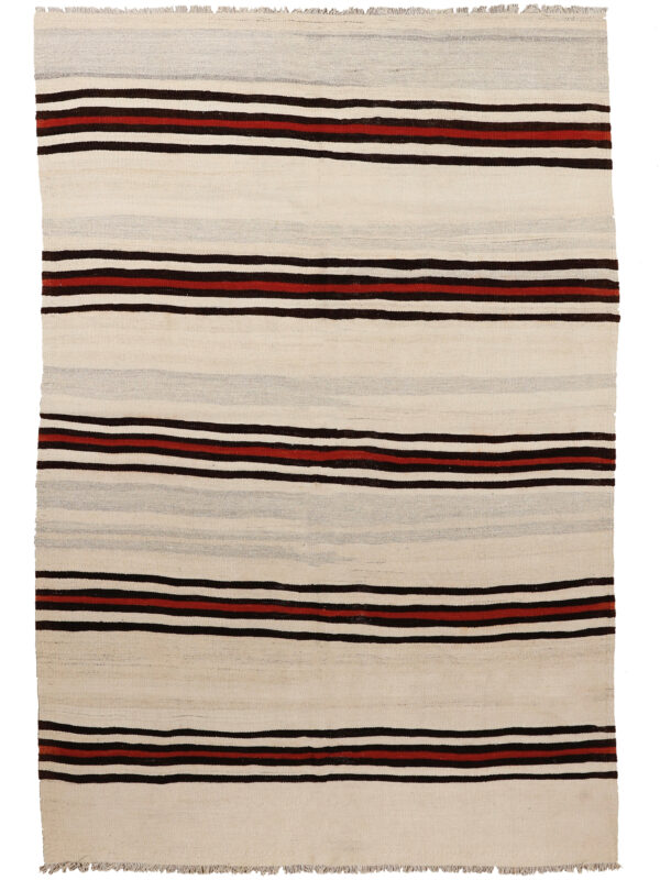 KILIM STRIPE CHOCOLATE RED