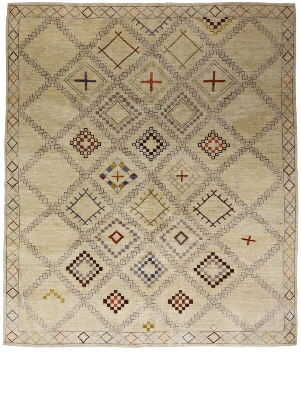 MODERN TRIBAL LIGHT KHAKI MULTI