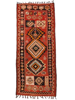 VINTAGE COLORFUL MOROCCAN CORAL BLACK