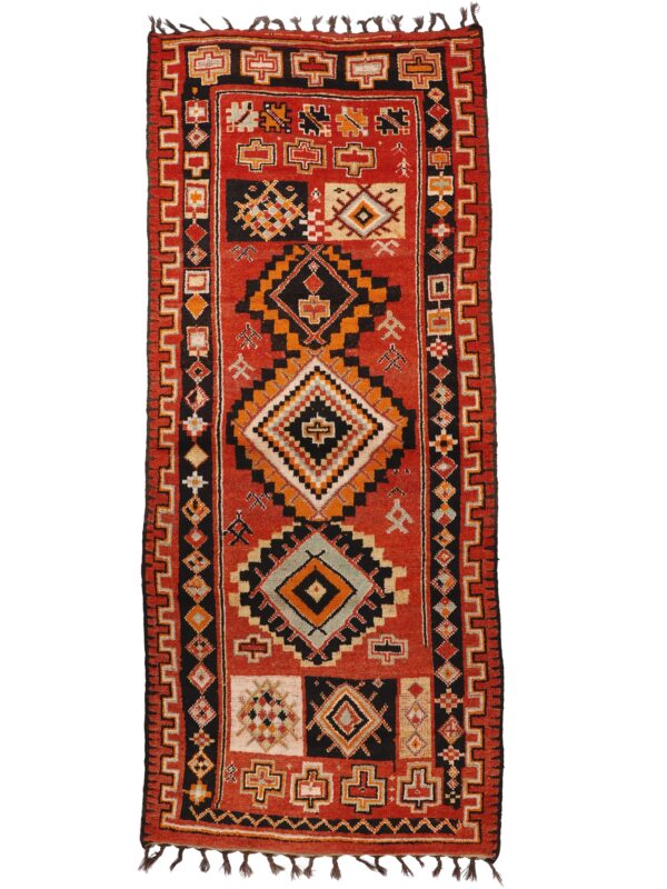 VINTAGE COLORFUL MOROCCAN CORAL BLACK