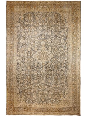 ANTIQUE PERSIAN TABRIZ MIDNIGHT GOLD