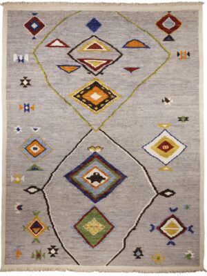 MODERN MOROCCAN LIGHT GREY MULTI