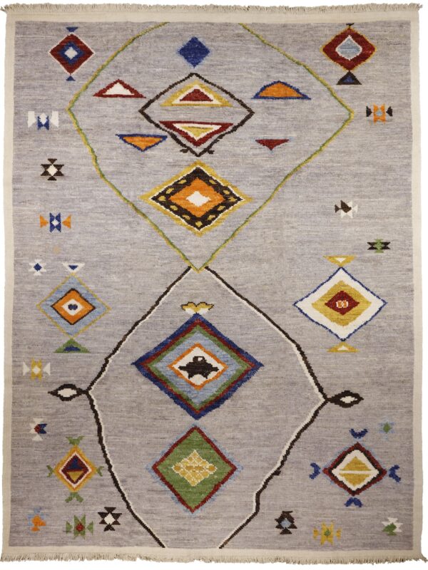 MODERN MOROCCAN LIGHT GREY MULTI
