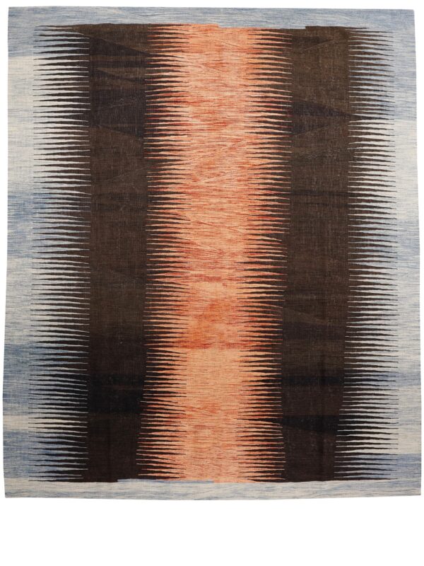 MODERN TRIBAL KILIM CORAL BLUE