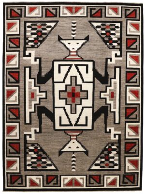 NAVAJO INSPIRED RED BLACK GREY