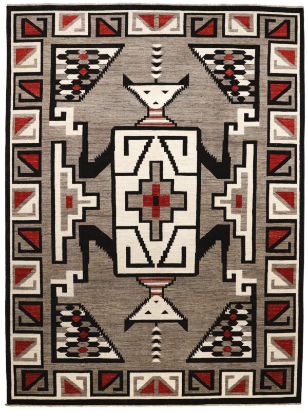 NAVAJO INSPIRED RED BLACK GREY